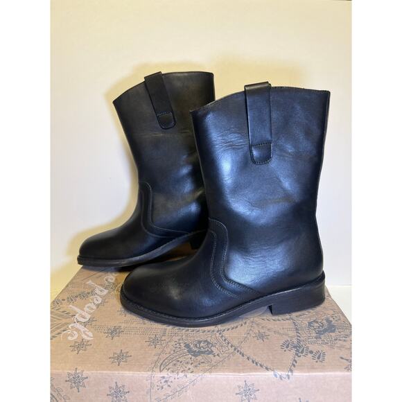 Free People Easton Equestrian Black Leather Womens Size 6.5 (37.5) NEW! - Picture 4 of 10